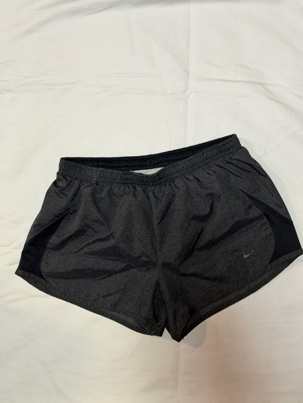 Nike Lined Performance Running Shorts Black Marble Small
